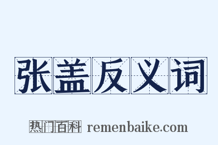 张盖反义词是什么意思的图片